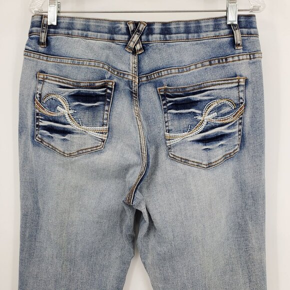 Rod's True Western Light Wash Western Star Button Accent High Rise Jeans 11/12 - Picture 3 of 12